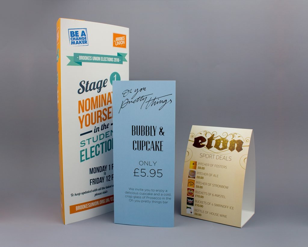Table Tents Printing Whitley Bay